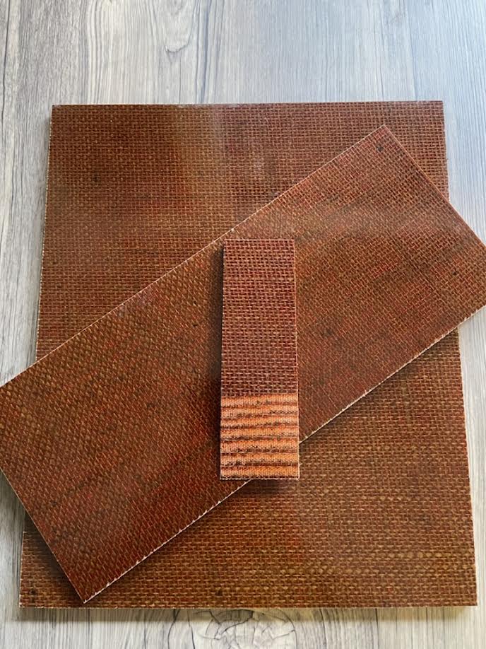 LAYERED MICARTA ORANGE CANVAS/NATURAL BURLAP - SCALES