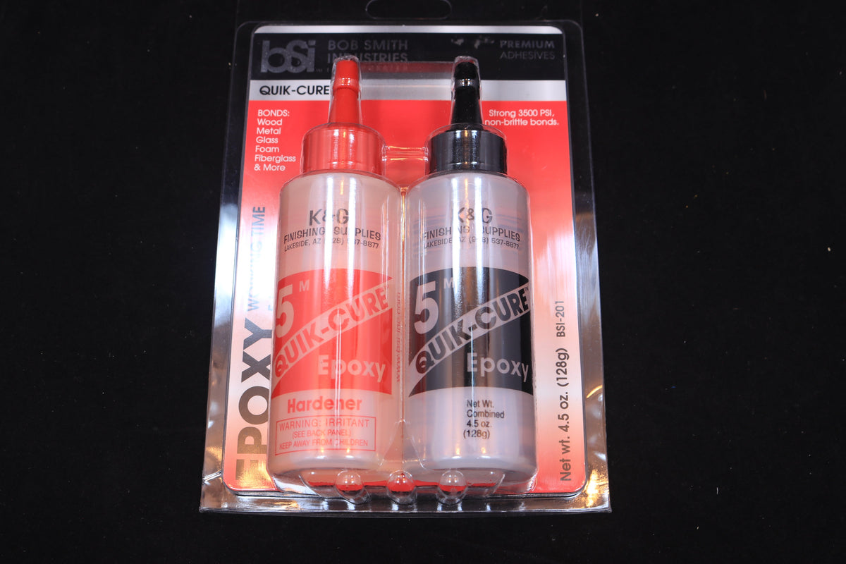 Lord Of Bass High Temp 2-Part Epoxy Glue - 8 Minute Set, 4oz Kit (Black)
