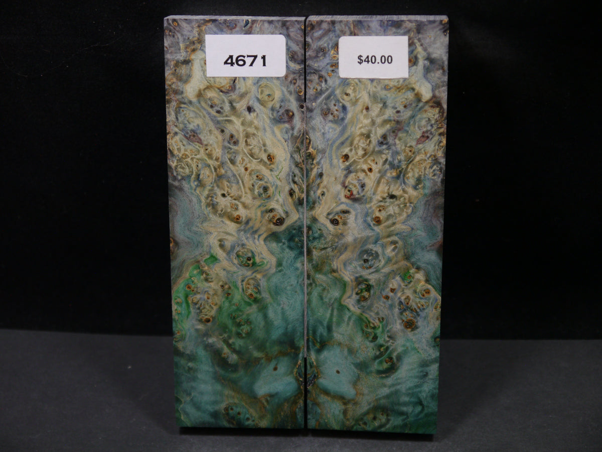 Stabilized Double Dyed Box Elder Scales SW4671 – Knife and Gun ...