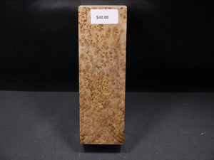 Stabilized Black Ash Burl Block SW4946