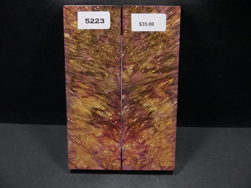 Stabilized Double Dyed Box Elder Scales SW5223