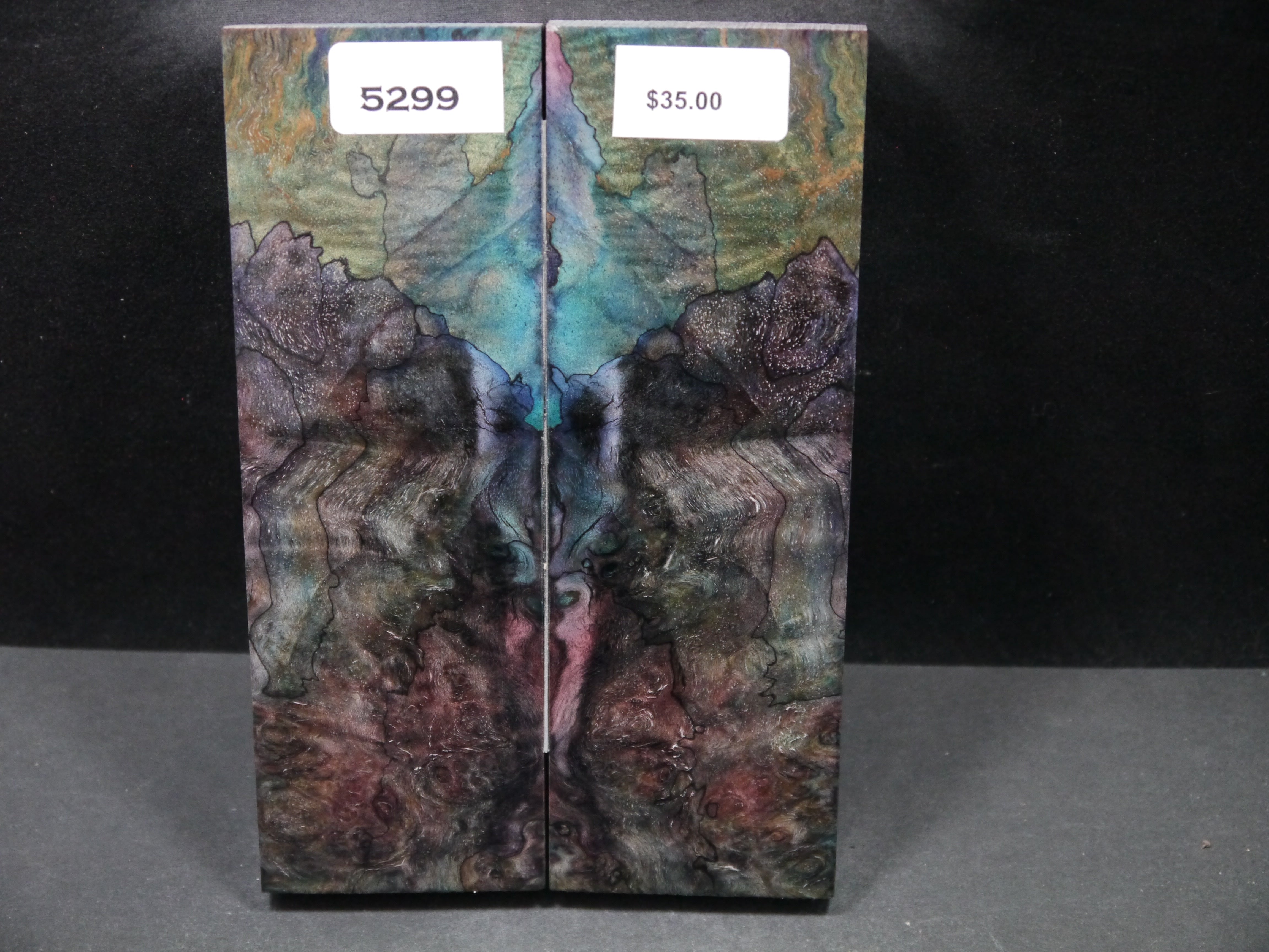 Stabilized Double Dyed Maple Burl Scales SW5299