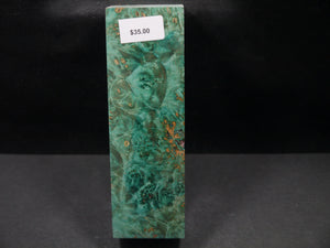 Stabilized Dyed Maple Burl Block SW5369