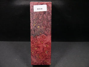 Stabilized Dyed Box Elder Block SW5394