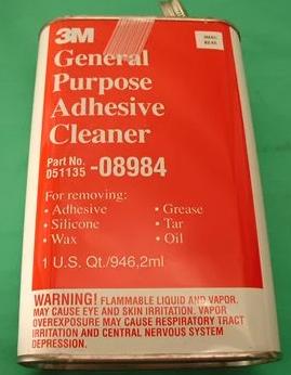 3M General Purpose Adhesive Cleaner. Specially blended solvent. Provides easy cleanup of most types of adhesives. (#3MAC)