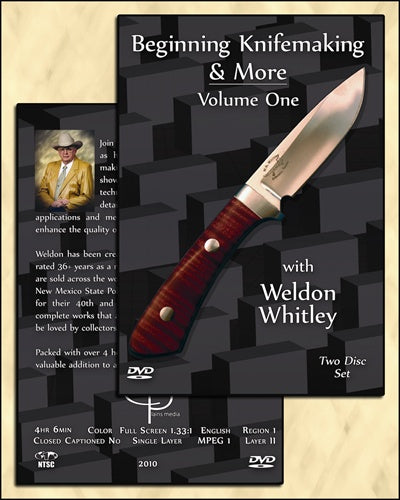 DVD BEGINNING KNIFEMAKING & MORE BY WELDON WHITLEY
