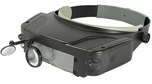 HEAD MAGNIFIER WITH LIGHT AND MIRROR